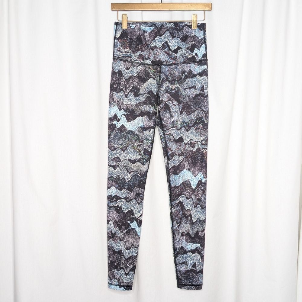 Ivivva By Lululemon Rhythmic Tight Wavy Print Leggings Size 14